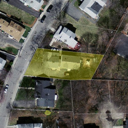 34 Curve St, Newton MA  02465-2207 aerial view
