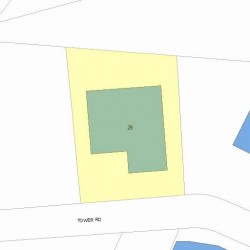 29 Tower Rd, Newton MA 02464-1510 plot plan