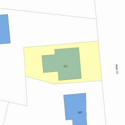 123 Park St, Newton MA  02458-2041 plot plan