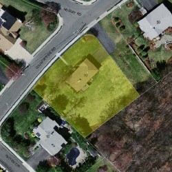 70 Countryside Rd, Newton MA  02459-2944 aerial view
