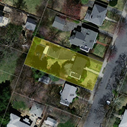 225 Winslow Rd, Newton MA  02468-1713 aerial view
