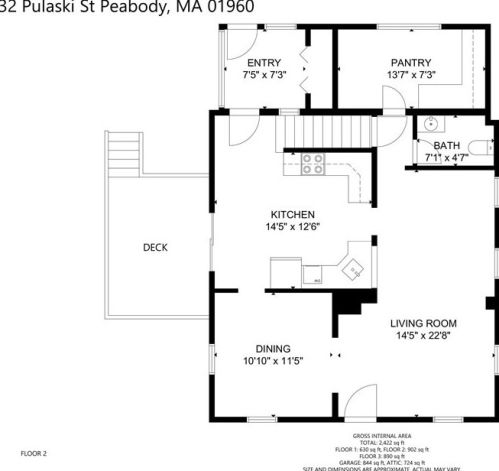 32 Pulaski St, Peabody MA 01960-1831 exterior