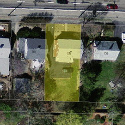 734 Boylston St, Newton MA  02461-1804 aerial view