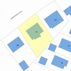 260 Commonwealth Ave, Newton MA  02459 plot plan