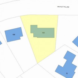 100 Walnut Hill Rd, Newton MA  02461-1837 plot plan
