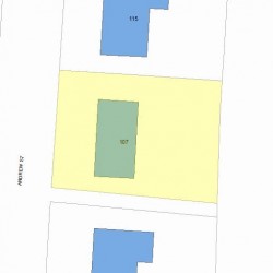 107 Andrew St, Newton MA 02461-2144 plot plan