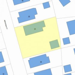 26 Aberdeen St, Newton MA  02461-1802 plot plan