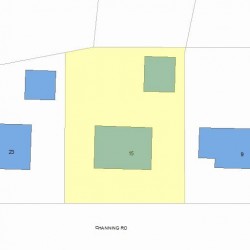 15 Channing Rd, Newton MA 02459-1138 plot plan