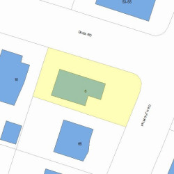 6 Dana Rd, Newton MA 02465-1118 plot plan