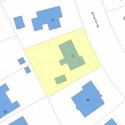 54 Mccarthy Rd, Newton MA 02459-3505 plot plan