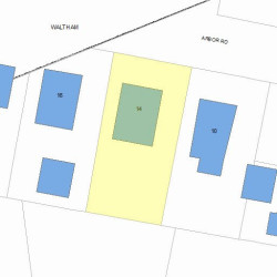 14 Arbor Rd, Newton MA 02465-1101 plot plan