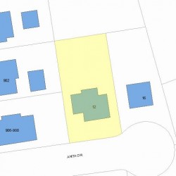 12 Anita Cir, Newton MA 02468-2303 plot plan