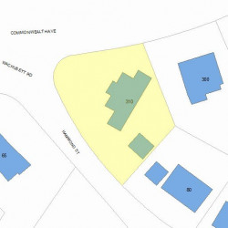 310 Commonwealth Ave, Newton MA 02459 plot plan