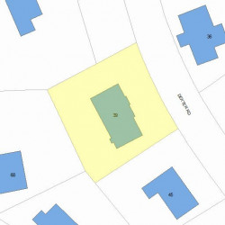 39 Dexter Rd, Newton MA  02460-2317 plot plan