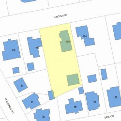 160 Lincoln St, Newton MA 02461-1510 plot plan