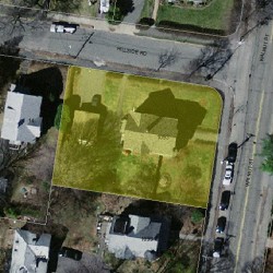 1093 Walnut St, Newton MA 02461-1259 aerial view