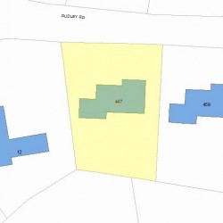 447 Dudley Rd, Newton MA 02459-2810 plot plan