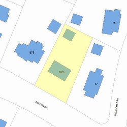 1865 Beacon St, Newton MA  02468-1432 plot plan
