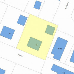 44 King St, Newton MA 02466-1204 plot plan