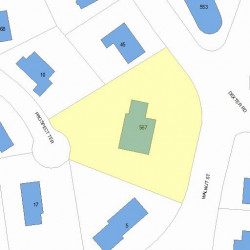 567 Walnut St, Newton MA 02460-2467 plot plan
