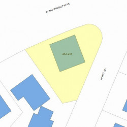 242 Commonwealth Ave, Newton MA  02466-1733 plot plan