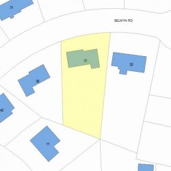 30 Selwyn Rd, Newton MA 02461-2124 plot plan