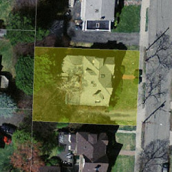 20 Charlotte Rd, Newton MA  02459-1708 aerial view