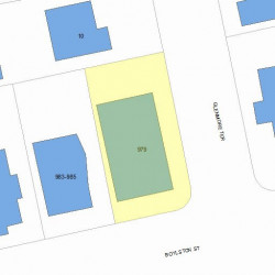 979 Boylston St, Newton MA  02461-1506 plot plan