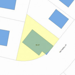 57 Wetherell St, Newton MA  02464-1416 plot plan