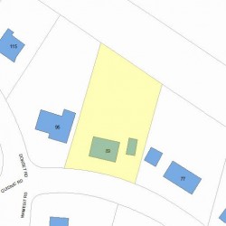89 Dorset Rd, Newton MA 02468-1455 plot plan