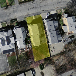 28 Court St, Newton MA  02458-1264 aerial view