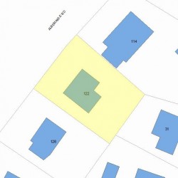 122 Albemarle Rd, Newton MA 02460-1135 plot plan