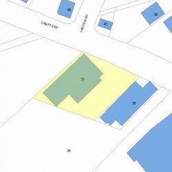 38 Crafts St, Newton MA  02458-1249 plot plan