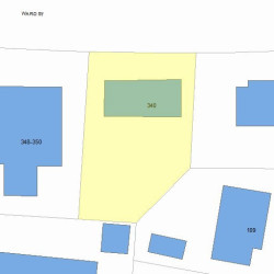 340 Ward St, Newton MA 02459-1216 plot plan