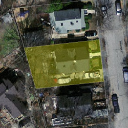 25 Winona St, Newton MA  02466-1417 aerial view