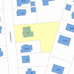 20 Clarendon St, Newton MA 02460-2021 plot plan