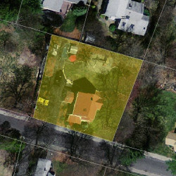 45 Cherry Pl, Newton MA  02465-1505 aerial view