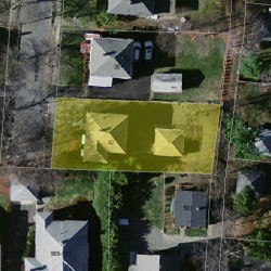 42 Wessex Rd, Newton MA  02459-1625 aerial view