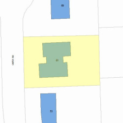 61 Ober Rd, Newton MA 02459-3100 plot plan