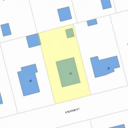 43 Stearns St, Newton MA  02459-2441 plot plan