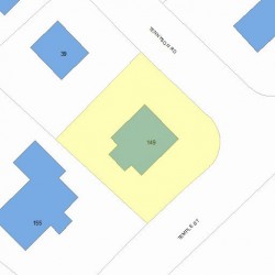 149 Temple St, Newton MA 02465-2331 plot plan