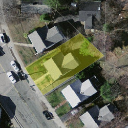 8 Willow St, Newton MA  02459-1932 aerial view