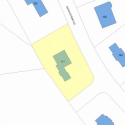 141 Countryside Rd, Newton MA 02459-2917 plot plan