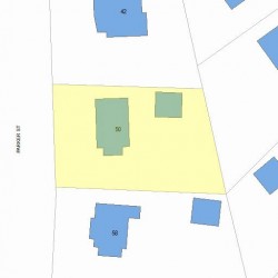 50 Parker St, Newton MA  02459-2547 plot plan