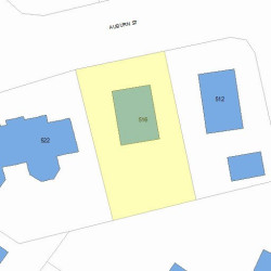516 Auburn St, Newton MA 02466-1735 plot plan