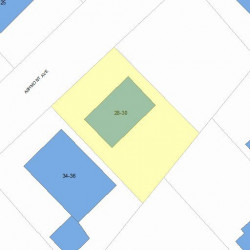 28 Ashmont Ave, Newton MA 02458-1208 plot plan