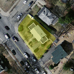 58 Walnut St, Newton MA  02460-1314 aerial view