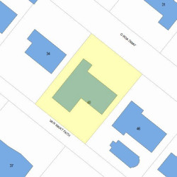 40 Van Wart Path, Newton MA 02459-3722 plot plan