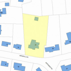 22 Kirkstall Rd, Newton MA 02460-2218 plot plan