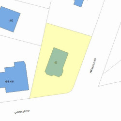 63 Avondale Rd, Newton MA 02459-1618 plot plan